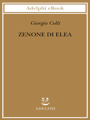 cover image of Zenone di Elea
